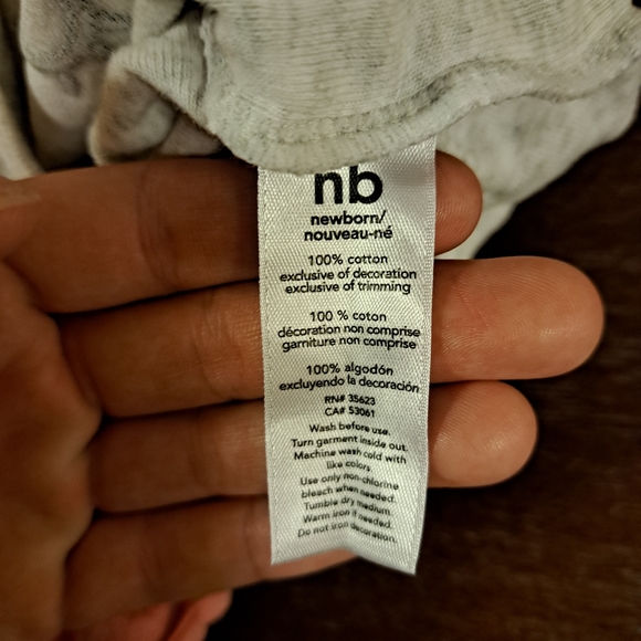 Bunny t-shirt ans coveralls, newborn - Picture 3 of 3